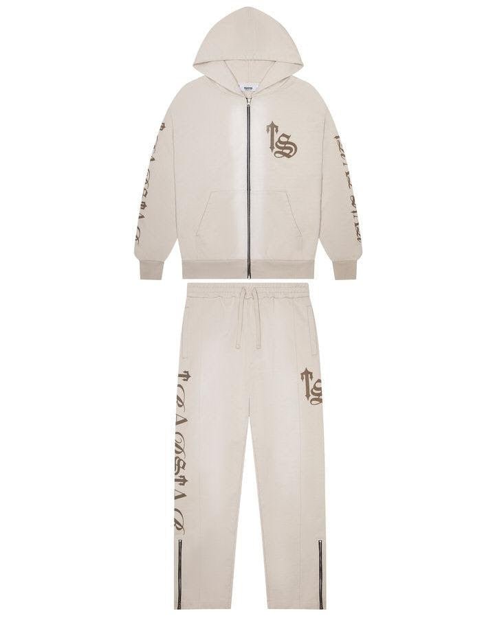 TRAPSTAR SCRIPT SPRAY SAND TRACKSUIT