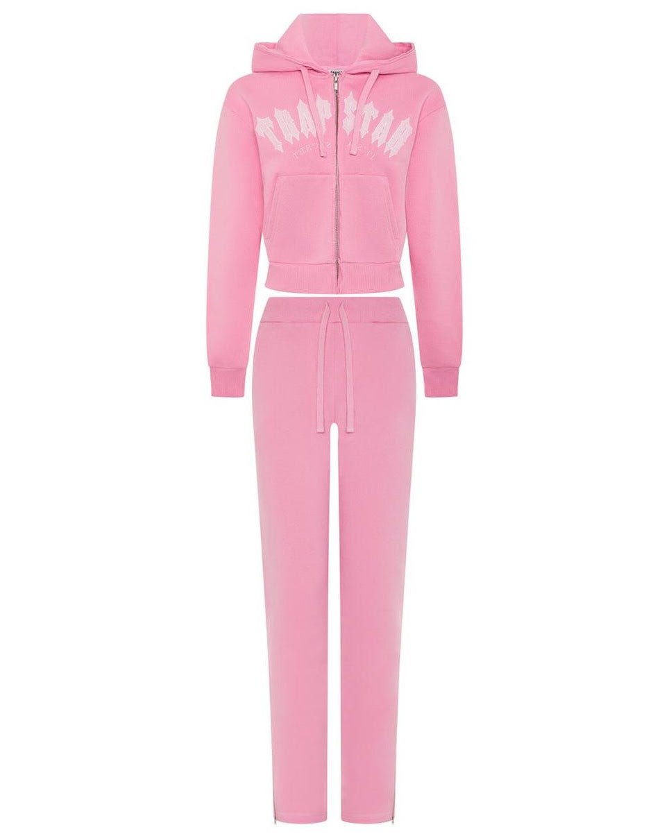 TRAPSTAR WOMENS IRONGATE CHENILLE TRACKSUIT PINK