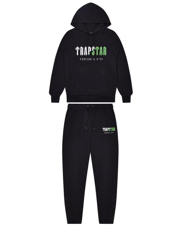 TRAPSTAR DECODED CHENILLE TRACKSUIT BLACK LIGHT GREEN