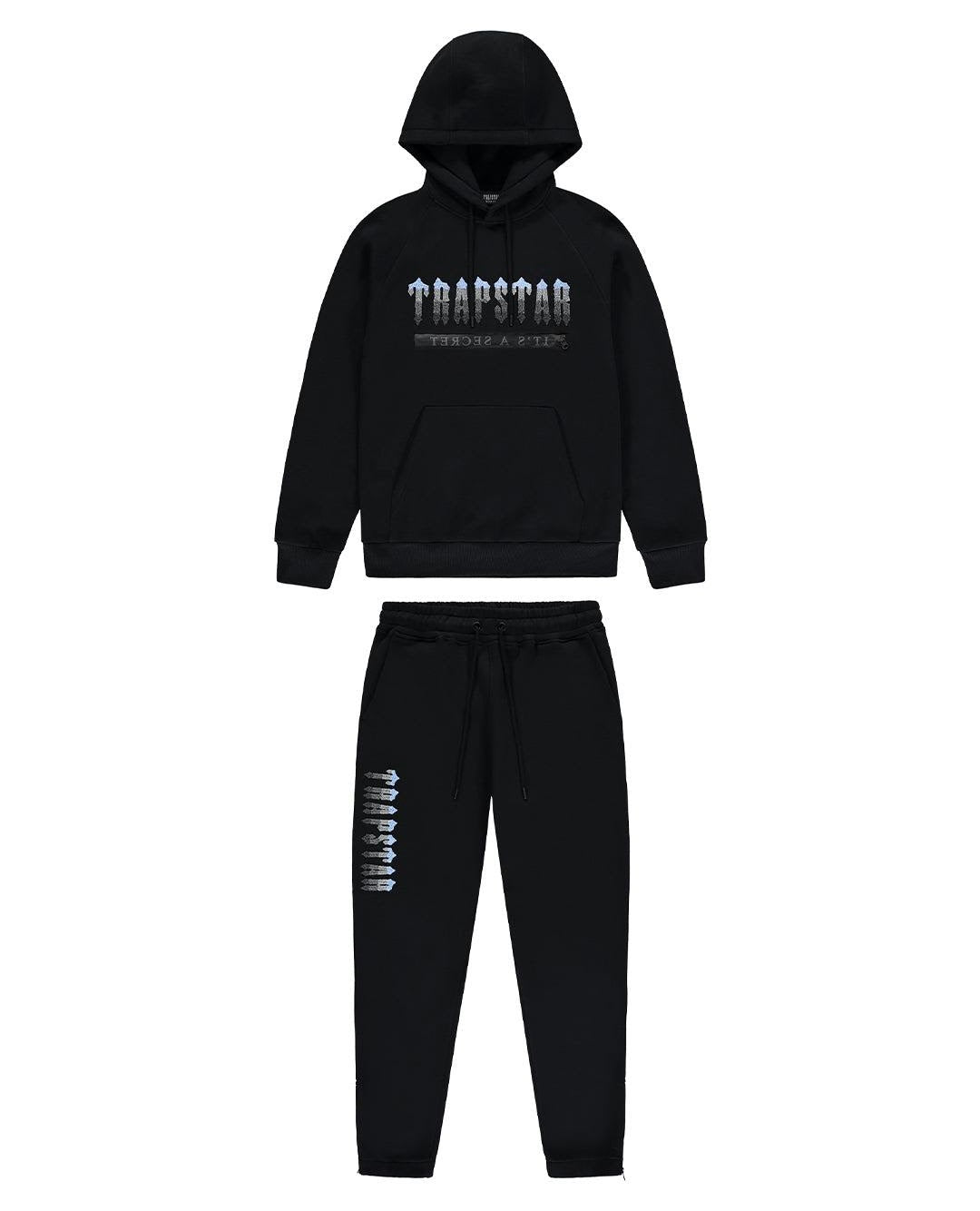 TRAPSTAR CHENILLE DECODED 2.0 TRACKSUIT BLACK ICE BLUE