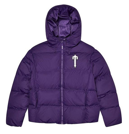 TRAPSTAR IRONGATE HOODED PUFFER JACKET PURPLE