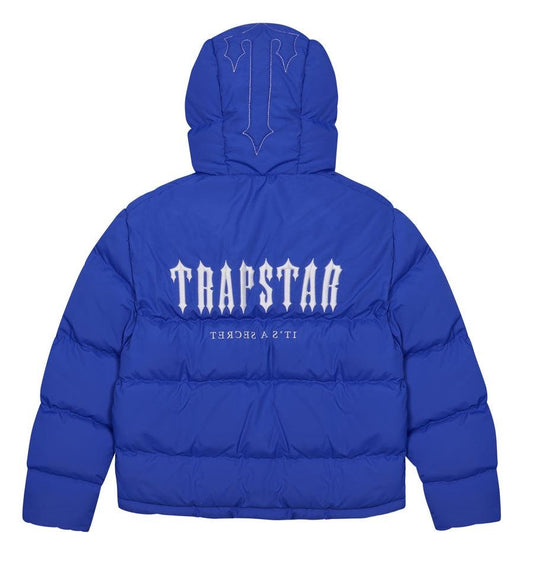 TRAPSTAR DECODED HOODED PUFFER JACKET 2.0 DAZZLING BLUE