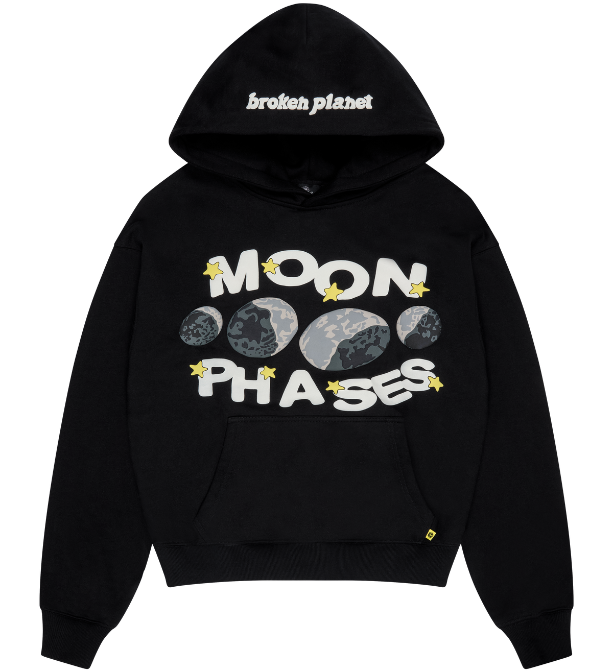 BROKEN PLANET MOON PHASES HOODIE MIDNIGHT BLACK