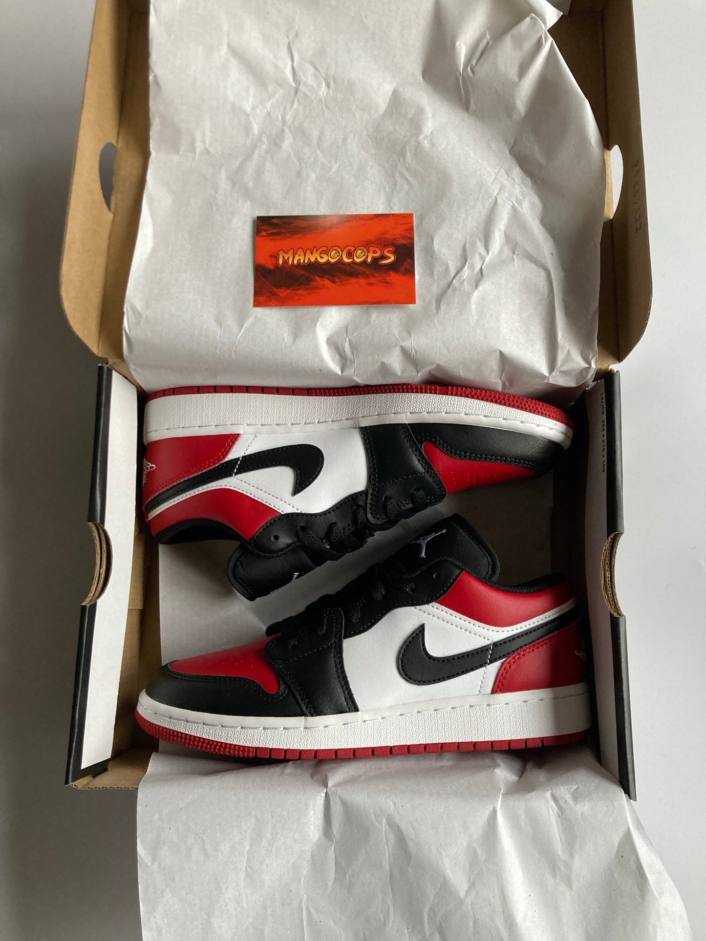 JORDAN 1 LOW BRED TOE