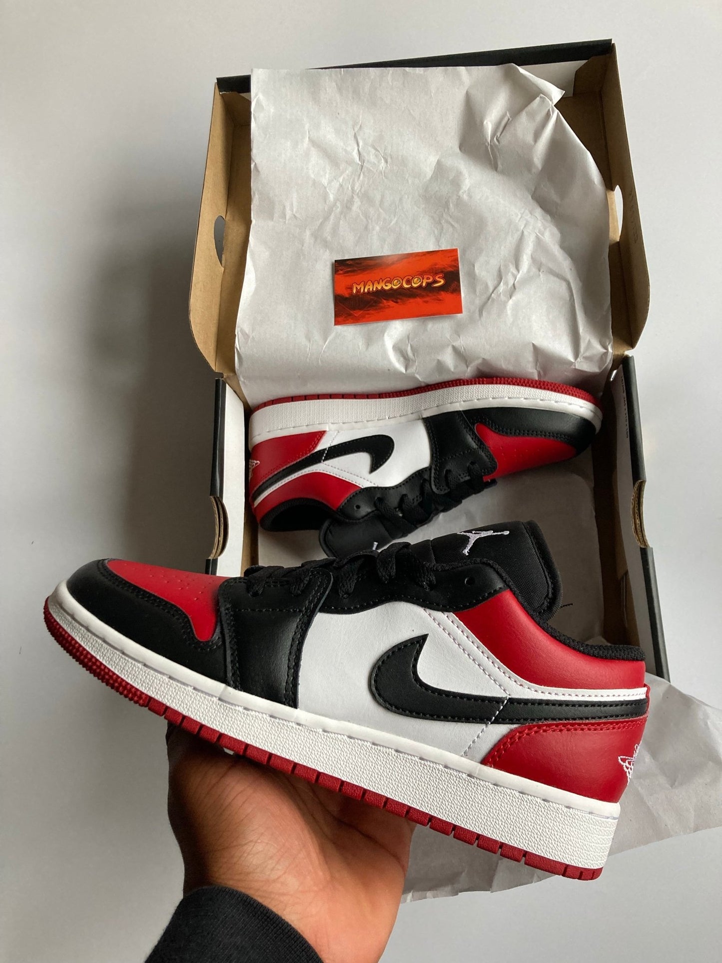 JORDAN 1 LOW BRED TOE