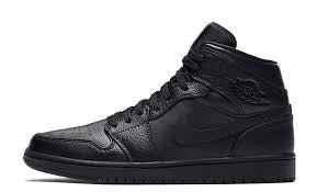 JORDAN 1 MID BLACK GS