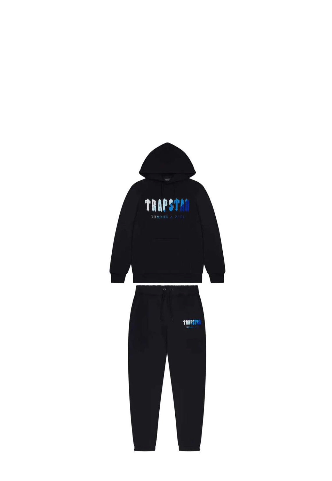 TRAPSTAR BLACK BLUE DECODED TRACKSUIT