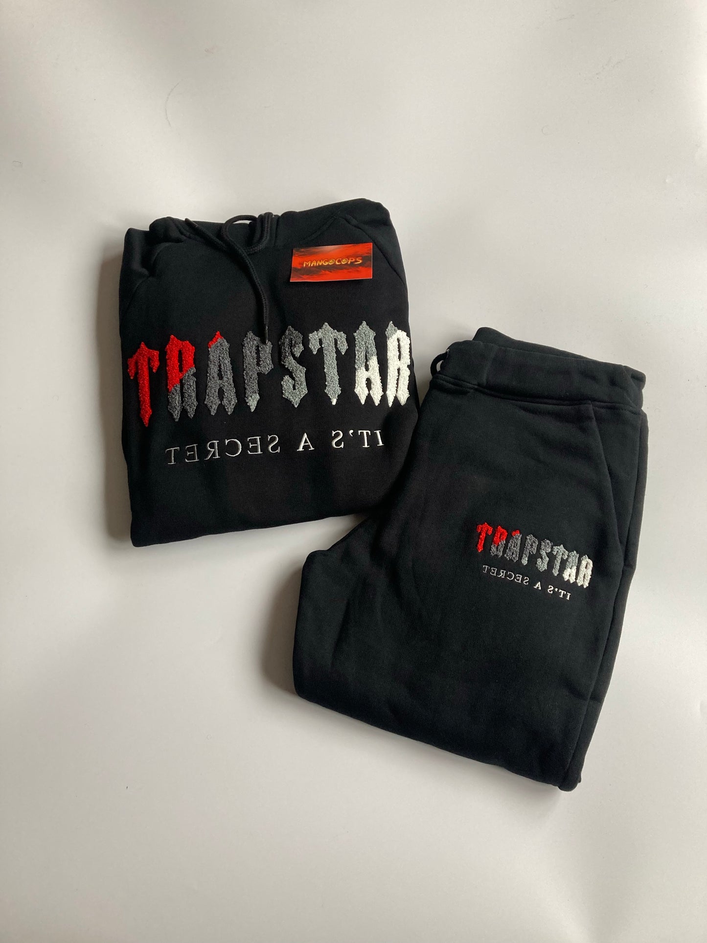 TRAPSTAR CHENILLE DECODED BLACKOUT TRACKSUIT