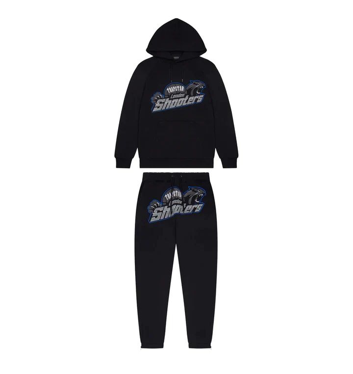 TRAPSTAR BLACK/BLUE SHOOTERS TRACKSUIT